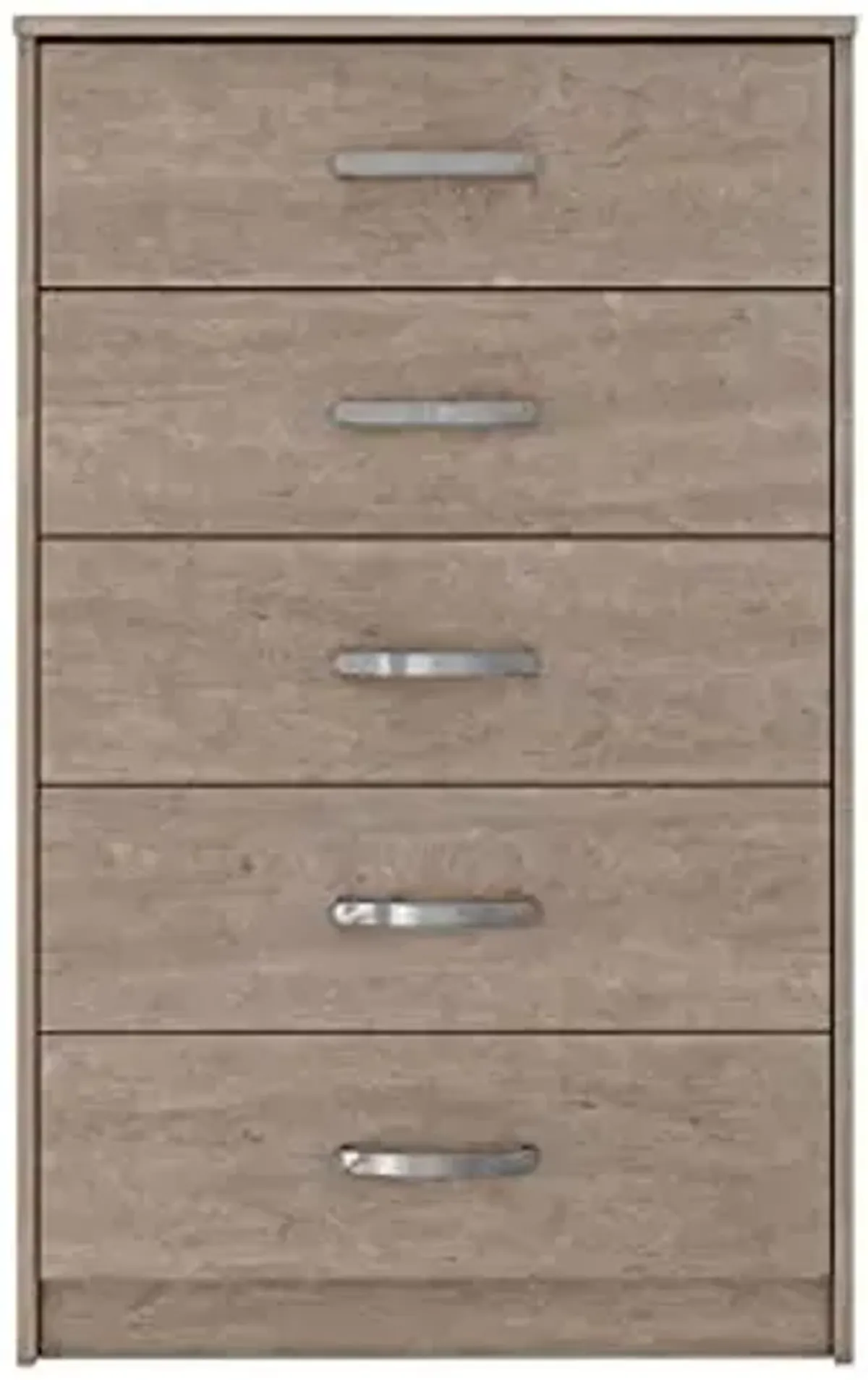 Signature Design by Ashley Flannia Scandanavian 5 Drawer Chest, Vintage Gray