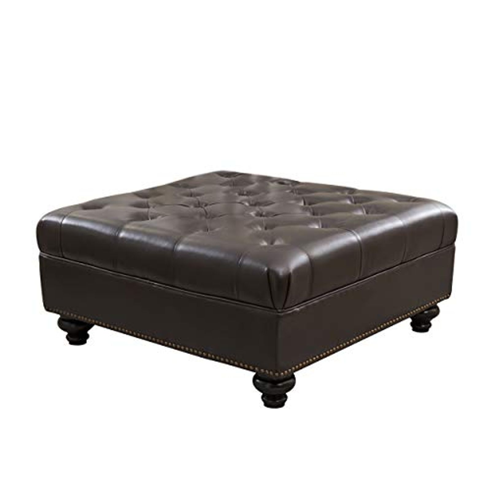 Abbyson Tufted Nailhead Trim Ottoman