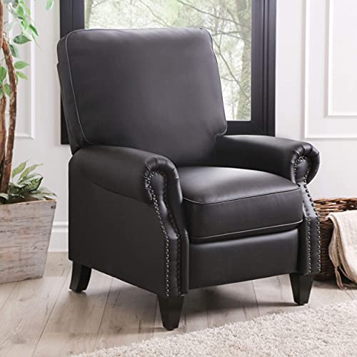 Abbyson Living Contemporary Bonded Leather Manual Pushback Recliner