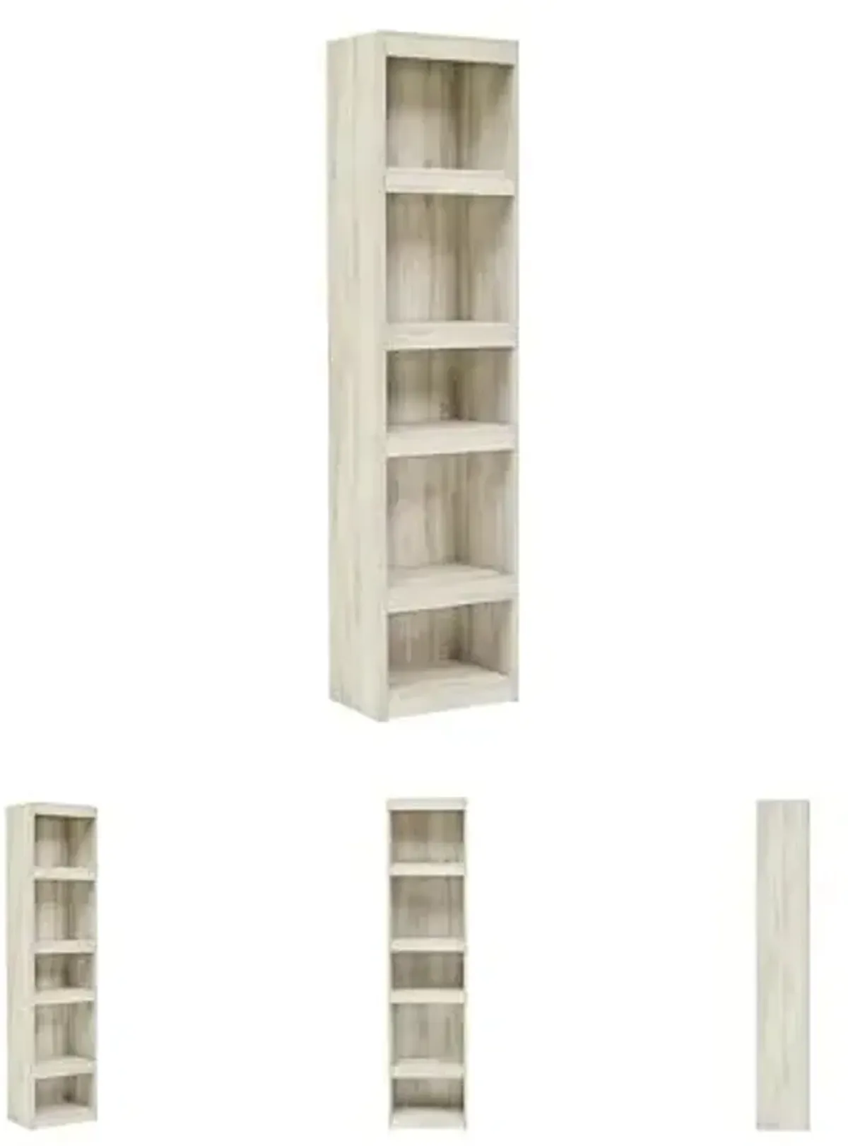 Signature Design by Ashley Bellaby Farmhouse Pier with 3 Adjustable Shelves, Whitewash