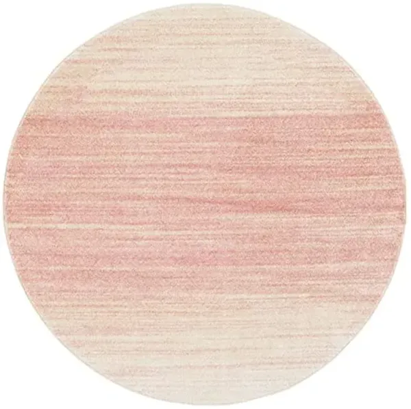 SAFAVIEH Adirondack Collection 6' Round Pink / Ivory ADR142U Modern Ombre Non-Shedding Dining Room Entryway Foyer Living Room Bedroom Area Rug