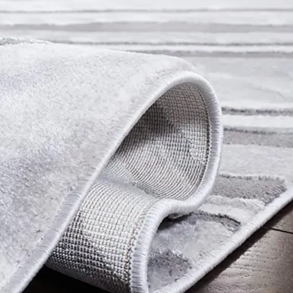 SAFAVIEH Craft Collection Runner Rug - 2'3" x 8', Light Grey & Grey, Modern Abstract Design, Non-Shedding & Easy Care, Ideal for High Traffic Areas in Living Room, Bedroom (CFT843F)