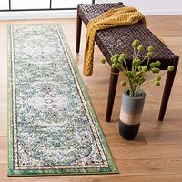 SAFAVIEH Madison Collection 2' x 8' Green / Turquoise MAD447Y Boho Chic Medallion Distressed Non-Shedding Living Room Entryway Foyer Hallway Bedroom Runner Rug