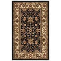 SAFAVIEH Lyndhurst Collection 2'3" x 4' Black/Ivory LNH212A Traditional Oriental Non-Shedding Living Room Bedroom Accent Rug