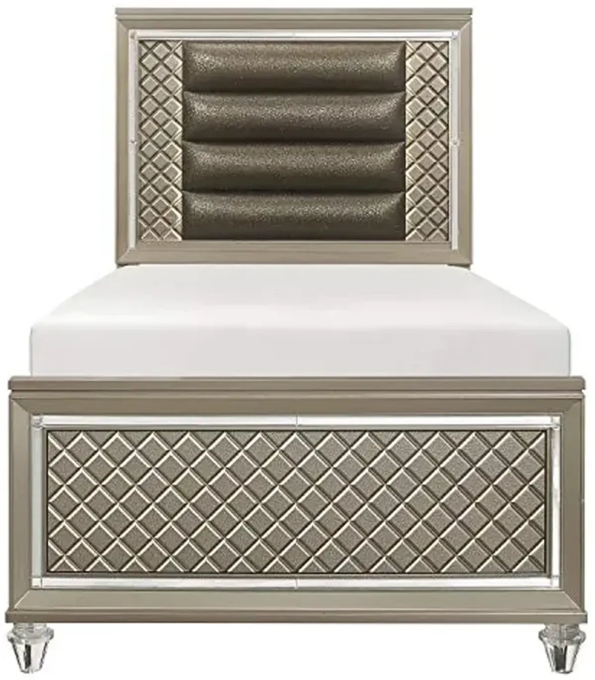 Lexicon Bijou Platform Bed, Twin, Champagne