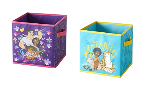 Idea Nuova Disney Encanto Set of Two Spacious Collpasible Storage Cubes, 10"x10"