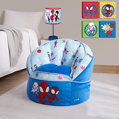 Idea Nuova Marvel Spidey and His Amazing Friends Blue Round Bean Bag