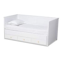 Baxton Studio Daybeds, Twin/King, White/Gold