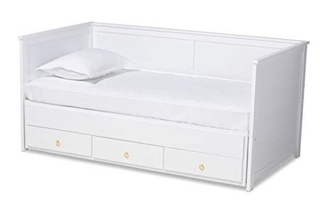 Baxton Studio Daybeds, Twin/King, White/Gold