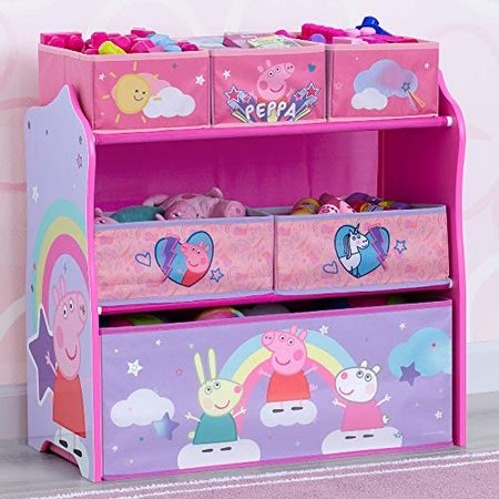Delta Children Peppa Pig 6 Bin Design and Store Toy Organizer