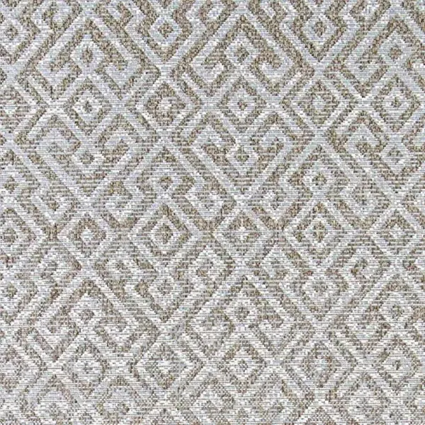 Couristan 2' x 3.5' Ivory and Gray Pavers Geometric Rectangular Outdoor Area Throw Rug