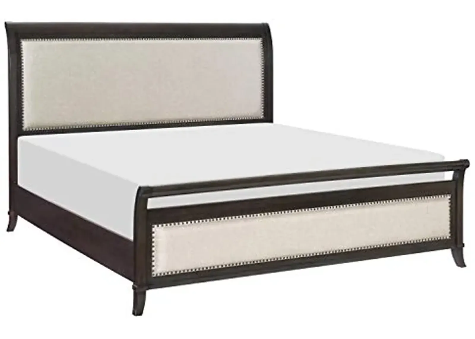 Lexicon Navan Sleigh Bed, King, Dark Cherry