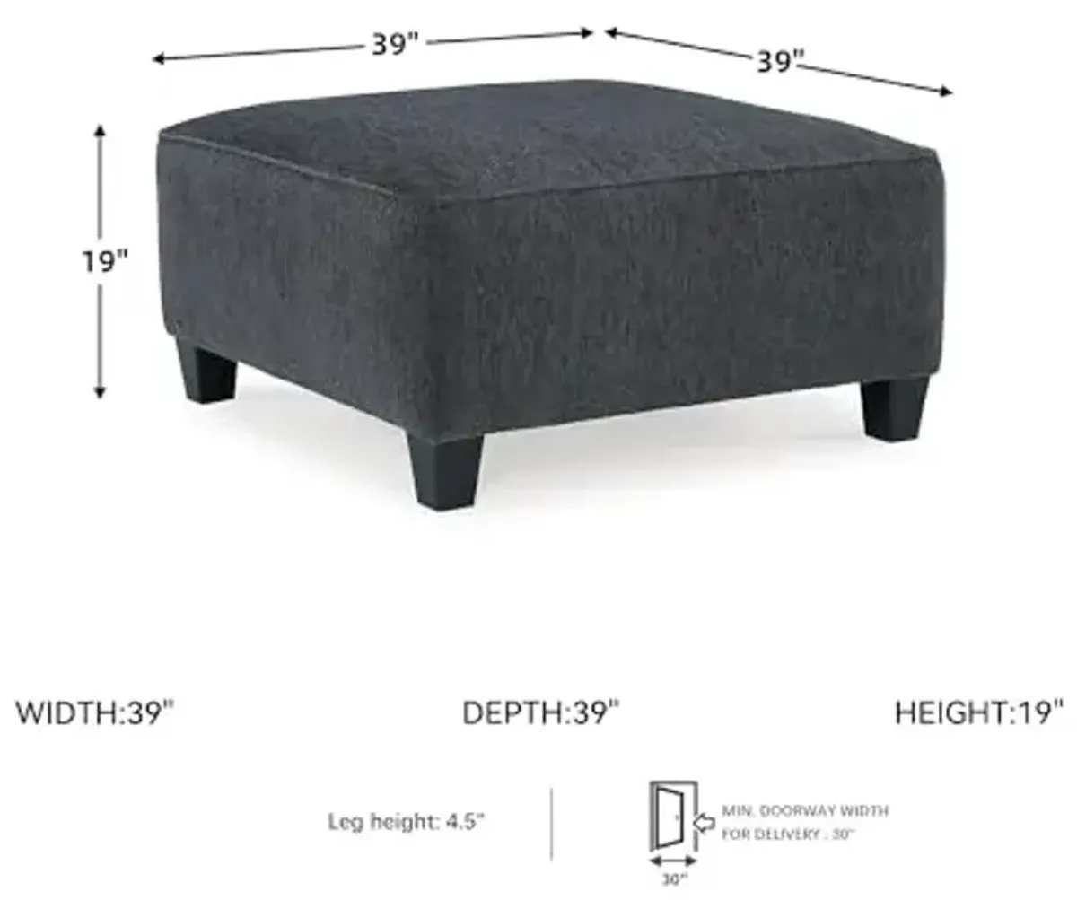 Signature Design by Ashley Abinger Contemporary Square Ottoman, Dark Gray