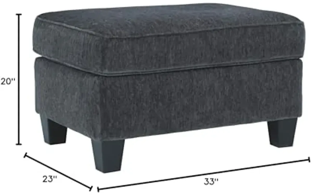 Signature Design by Ashley Abinger Contemporary Rectangle Ottoman, Dark Gray