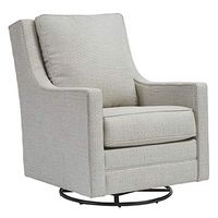 Signature Design by Ashley Kambria Contemporary Swivel Glider Nursery Accent Chair, Gray