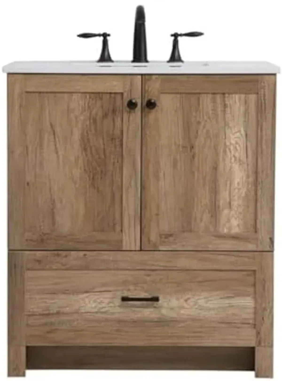 Elegant Kitchen and Bath 30 inch Single Bathroom Vanity Cabinet - Natural Oak