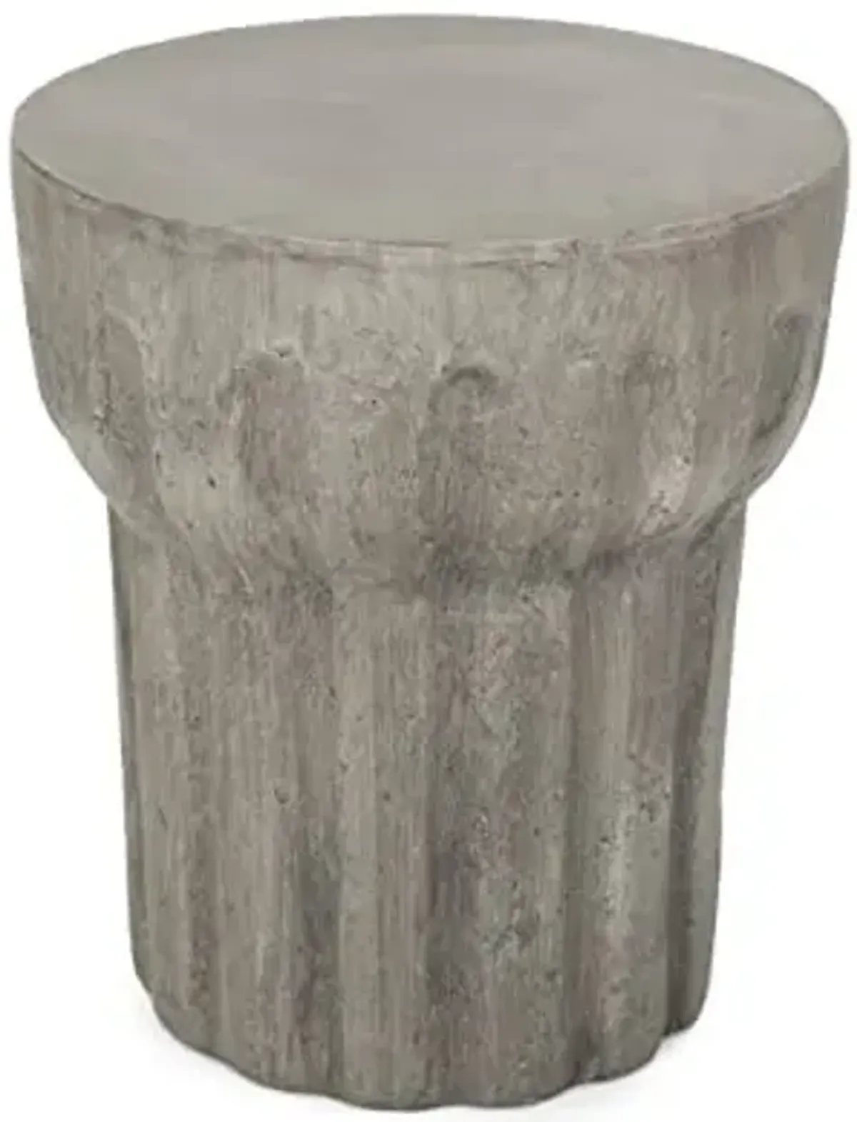 Christopher Knight Home Solomon Outdoor Contemporary Lightweight Accent Side Table, Concrete Finish