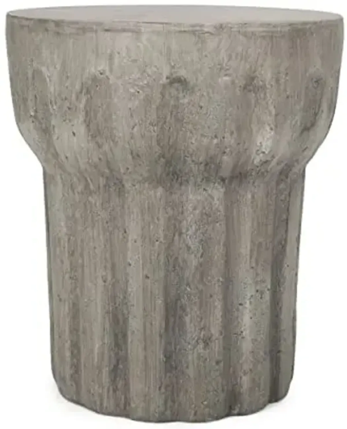 Christopher Knight Home Solomon Outdoor Contemporary Lightweight Accent Side Table, Concrete Finish