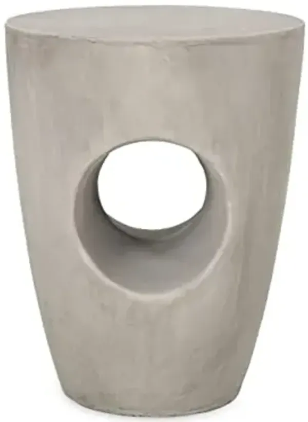 Christopher Knight Home Randall Outdoor Contemporary Lightweight Accent Side Table, Concrete Finish