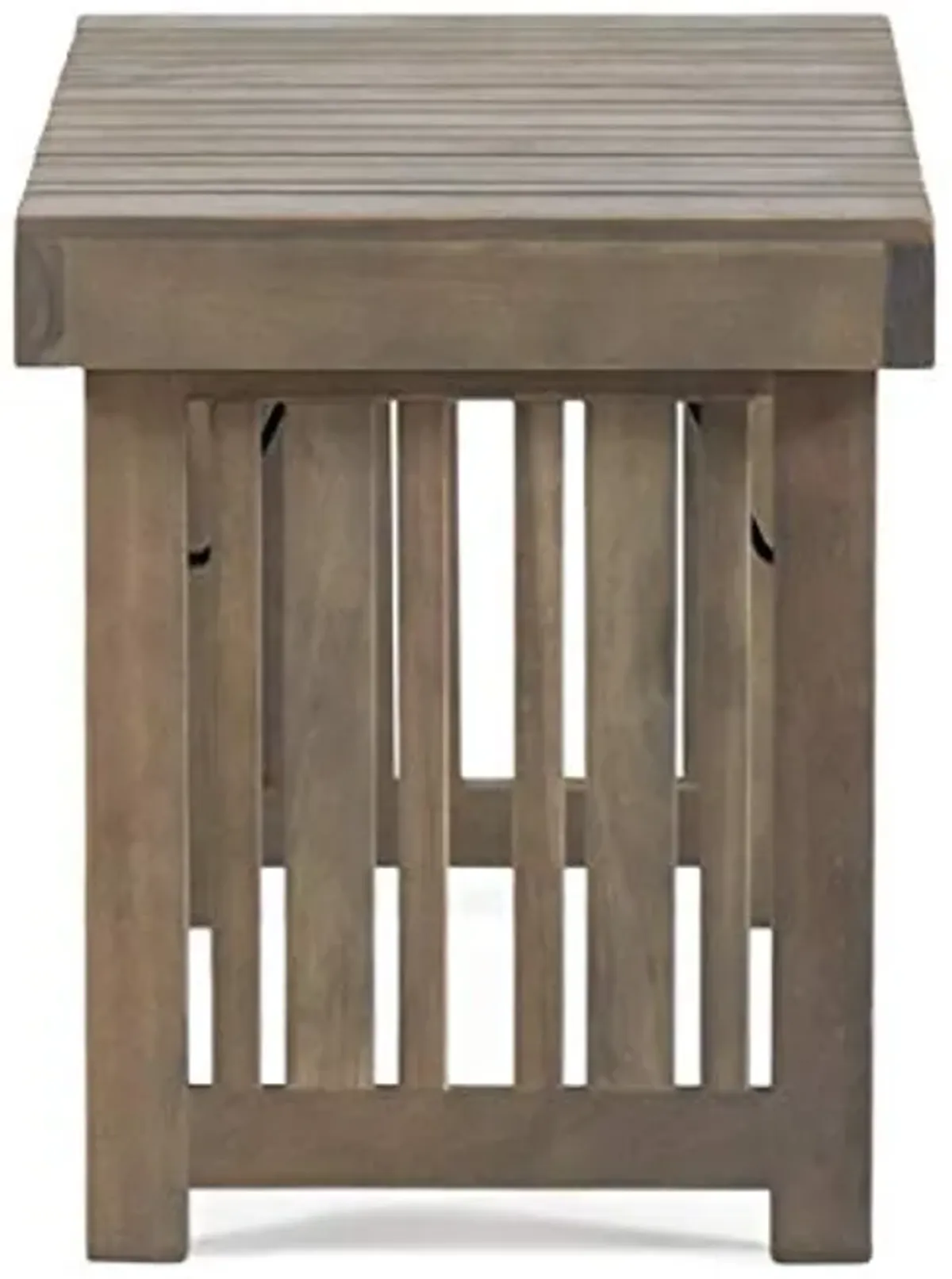 Christopher Knight Home Howard Outdoor Acacia Wood Folding Side Table, Gray Finish