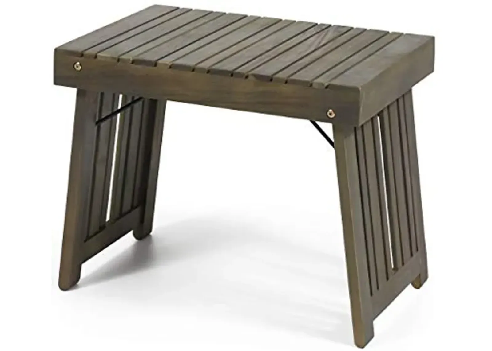 Christopher Knight Home Howard Outdoor Acacia Wood Folding Side Table, Gray Finish