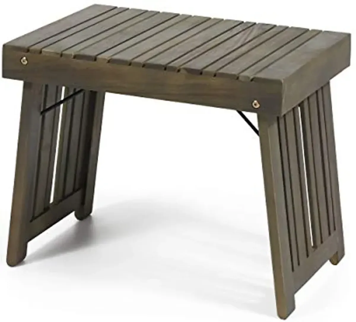 Christopher Knight Home Howard Outdoor Acacia Wood Folding Side Table, Gray Finish