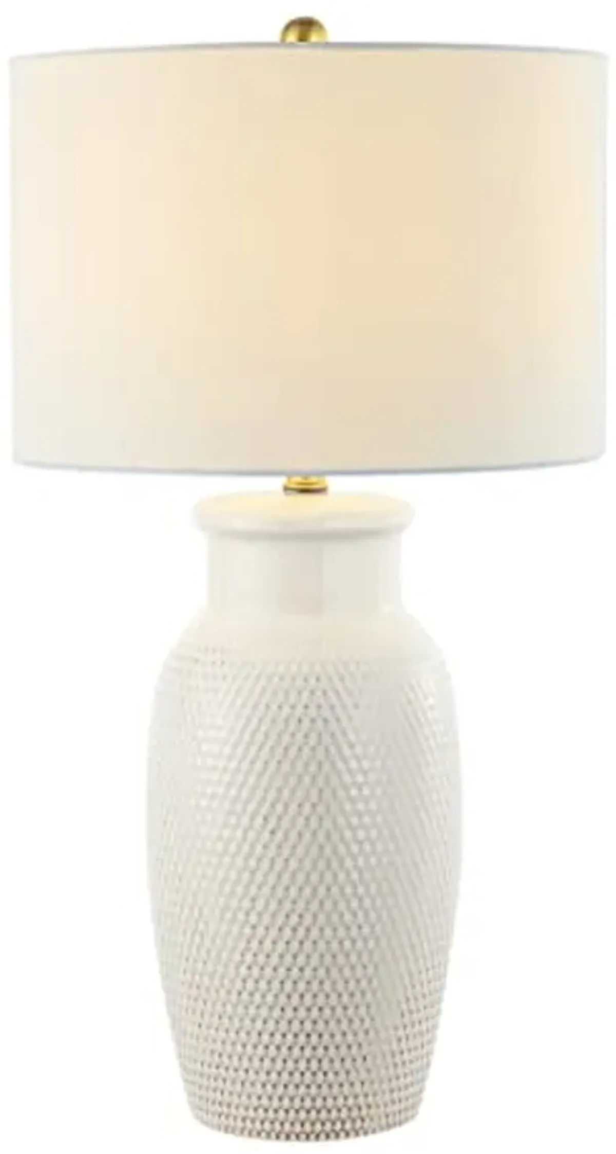 SAFAVIEH Lighting Collection Norsi Modern Contemporary Ivory Ceramic 27-inch Bedroom Living Room Home Office Desk Nightstand Table Lamp (LED Bulb Included)