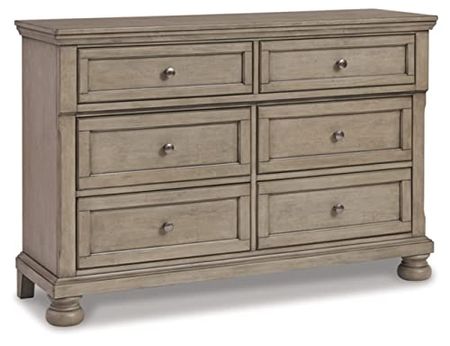Signature Design by Ashley Lettner Traditional 6 Drawer Youth Dresser with Dovetail Construction, Light Gray