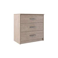 Signature Design by Ashley Flannia Scandanavian Chest of Drawers, 3 Drawer, Grayish Brown