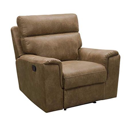 Abbyson Living Fabric Upholstered Manual Reclining Armchair, Camel