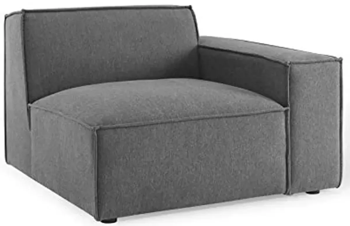 Modway EEI-3869-CHA Restore Left-Arm Sectional Sofa Chair, Charcoal