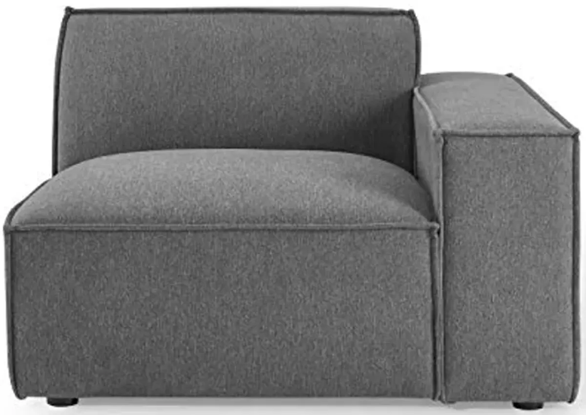 Modway EEI-3869-CHA Restore Left-Arm Sectional Sofa Chair, Charcoal