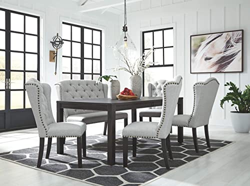 Signature Design by Ashley Jeanette Modern Rectangular Distressed Dining Table ONLY, Seats up to ...