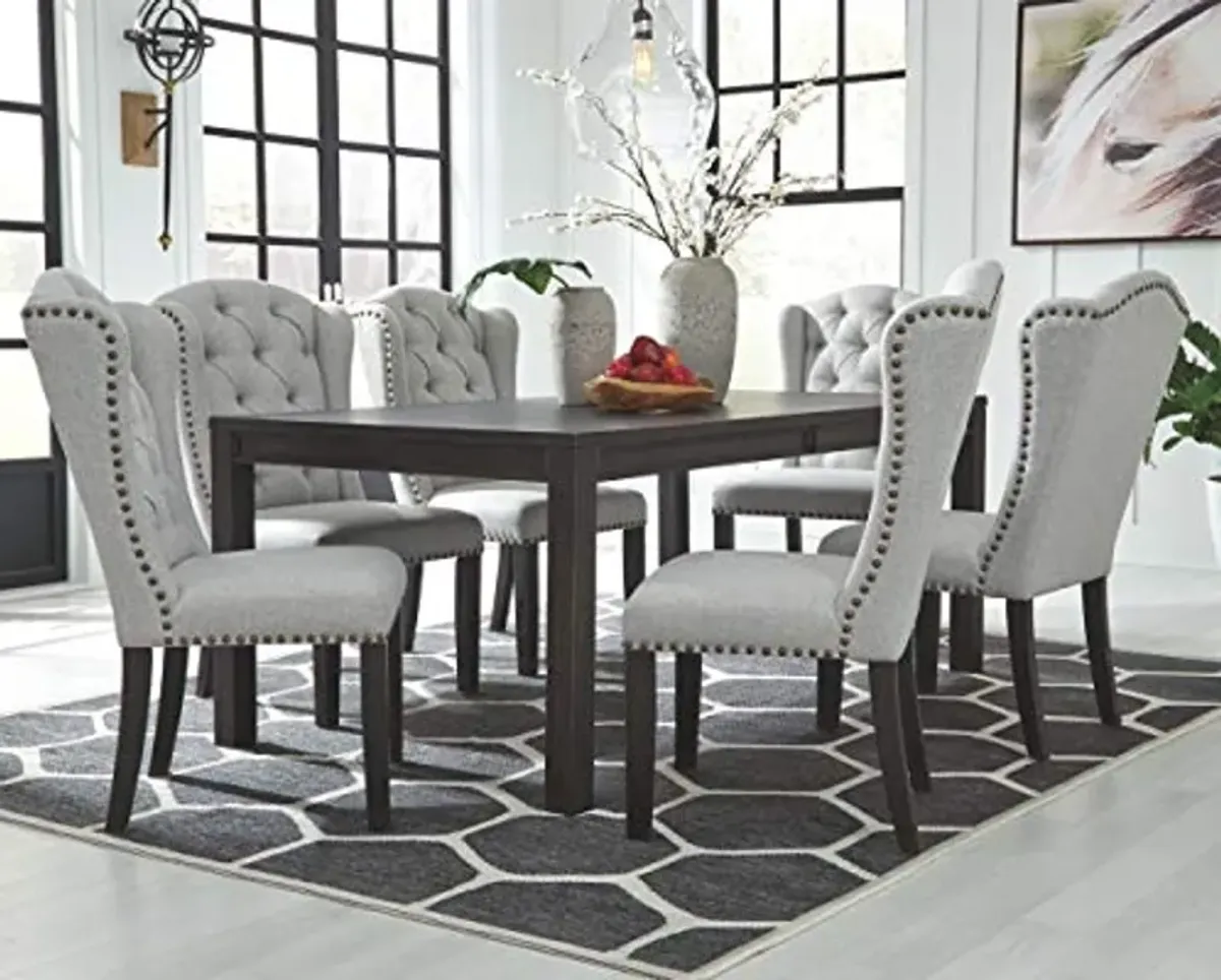 Signature Design by Ashley Jeanette Modern Rectangular Distressed Dining Table ONLY, Seats up to 6, Black