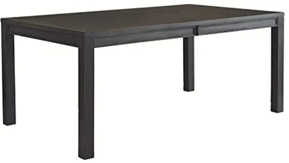 Signature Design by Ashley Jeanette Modern Rectangular Distressed Dining Table ONLY, Seats up to 6, Black