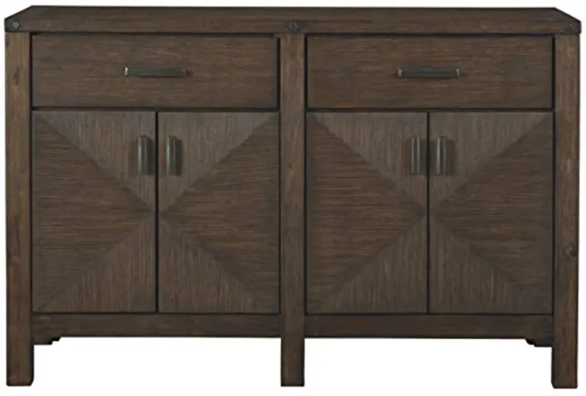 Signature Design by Ashley Dellbeck Contemporary Dining Room Buffet Cabinet or Server, Brown