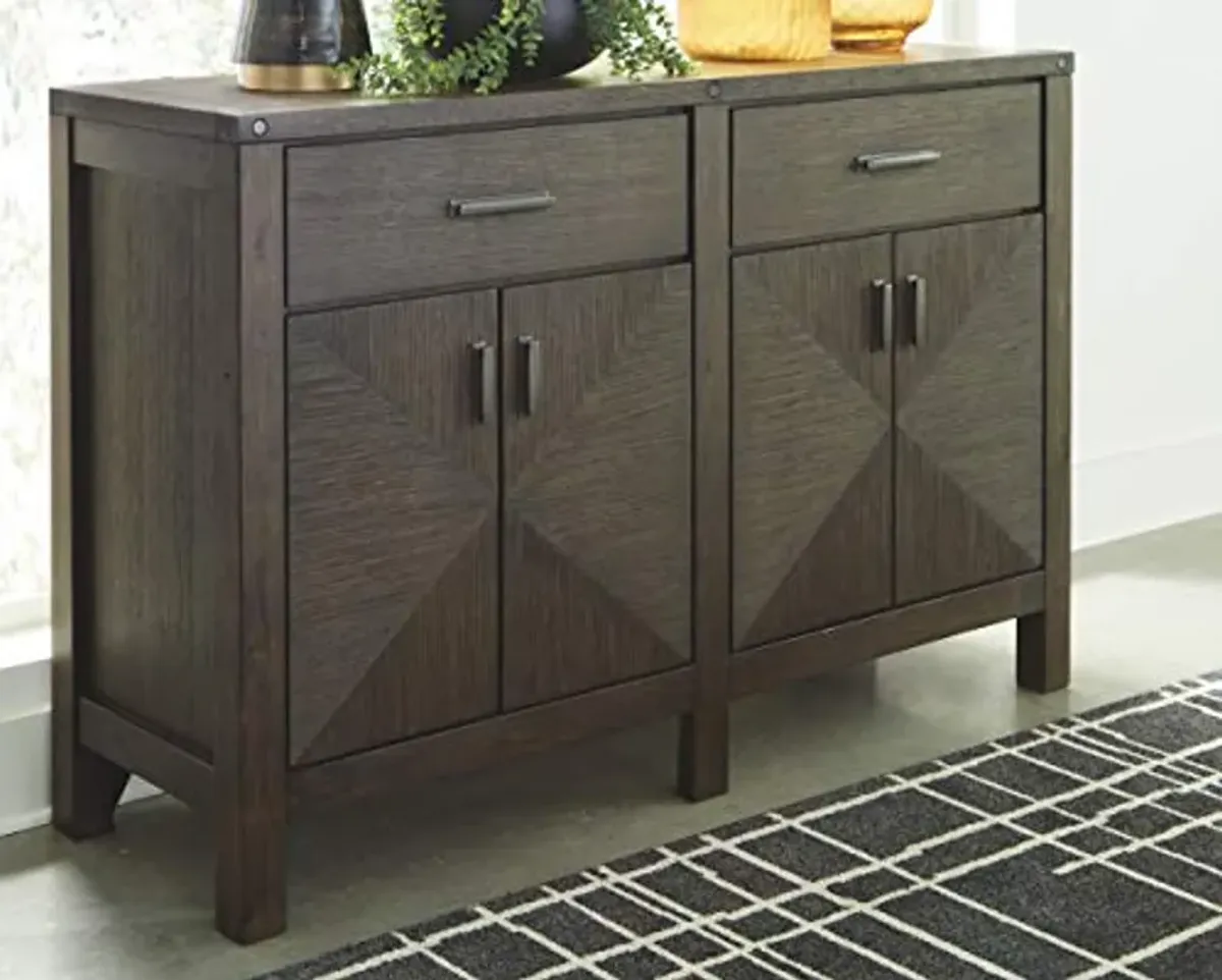 Signature Design by Ashley Dellbeck Contemporary Dining Room Buffet Cabinet or Server, Brown