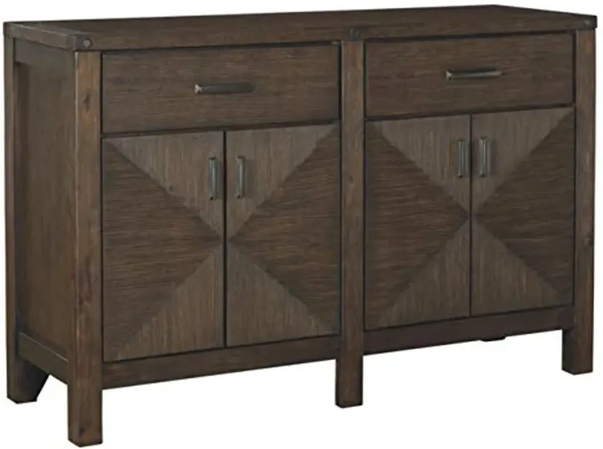 Signature Design by Ashley Dellbeck Contemporary Dining Room Buffet Cabinet or Server, Brown