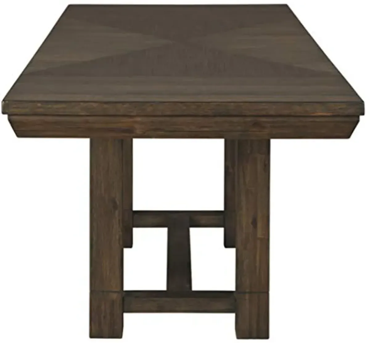 Signature Design by Ashley Dellbeck Casual Rectangular Dining Extension Table, Seats up to 8, Dark Brown