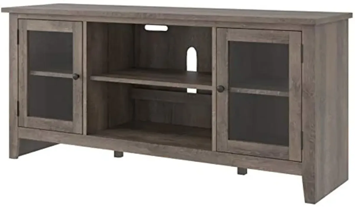 Signature Design by Ashley Arlenbry Modern Farmhouse TV Stand with Fireplace Option, Fits TVs up to 58", Weathered Gray