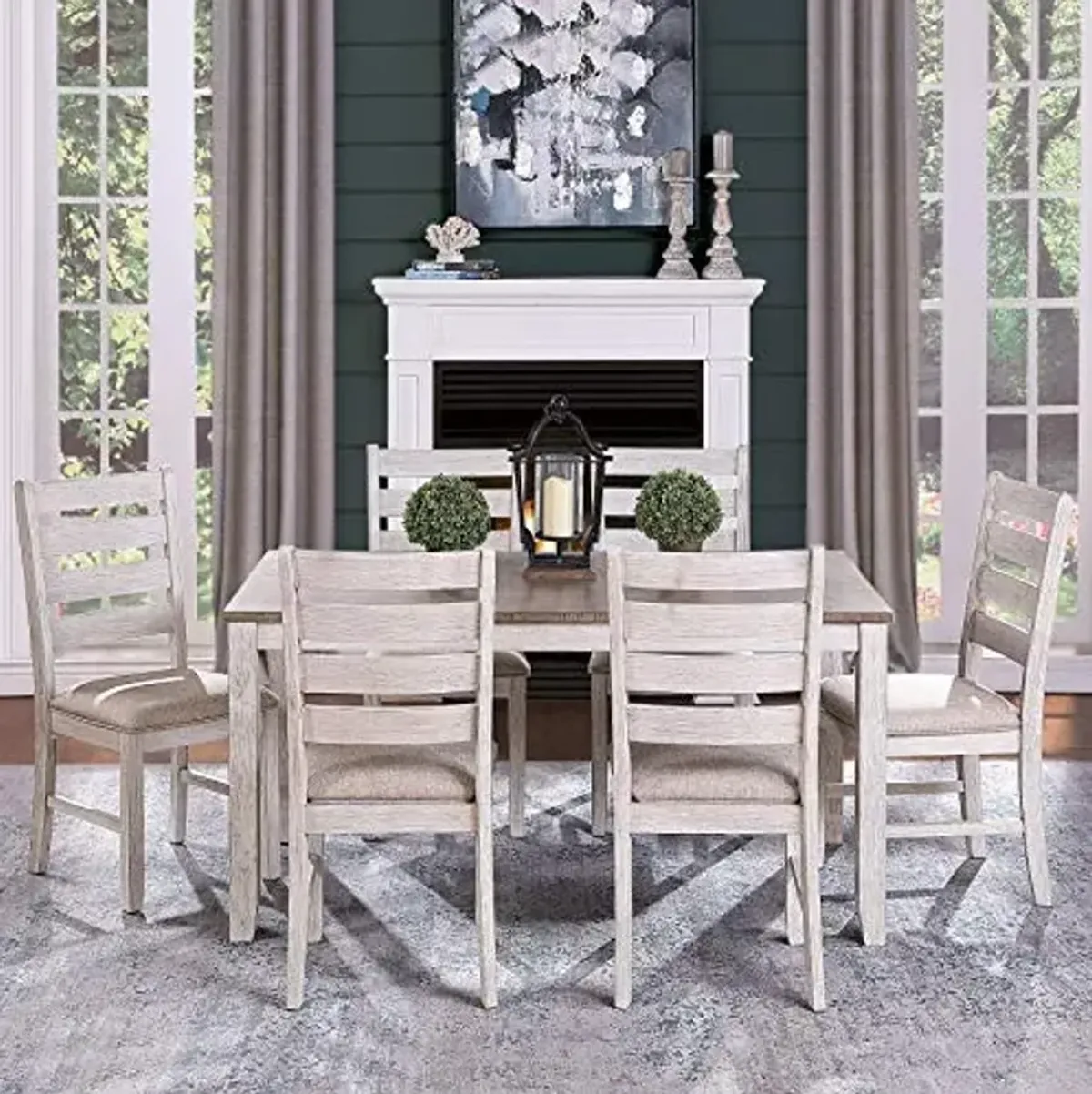 Lexicon Ameillia 5-Piece Dining Set, White