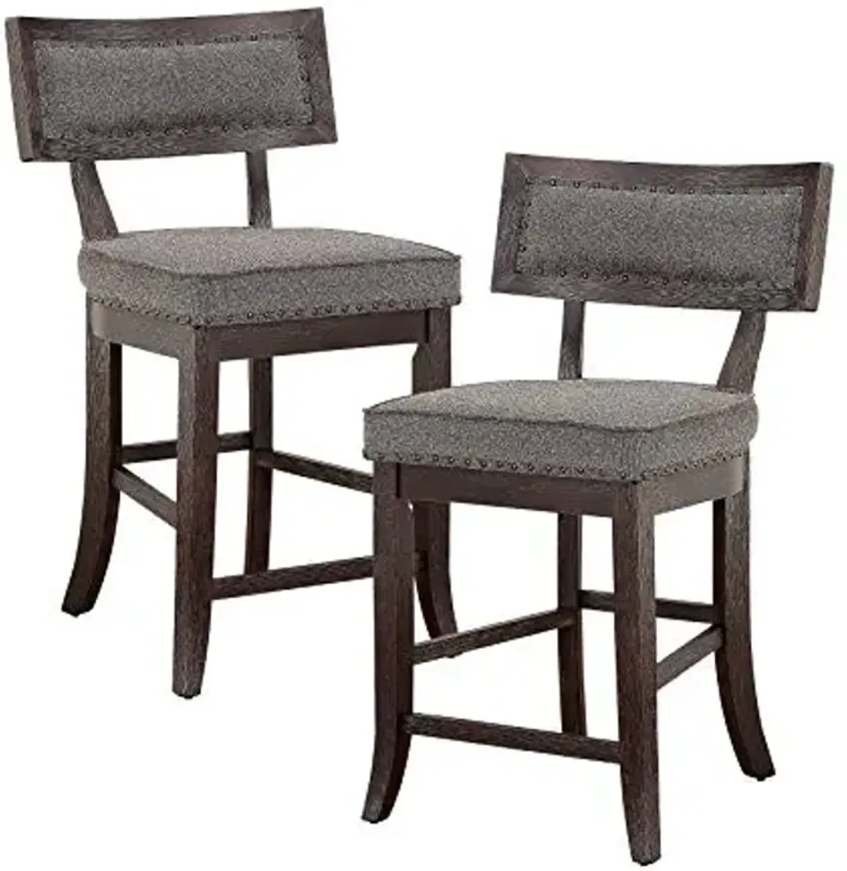 Lexicon Palladium Counter Height Dining Chair (Set of 2), Cherry/Grey