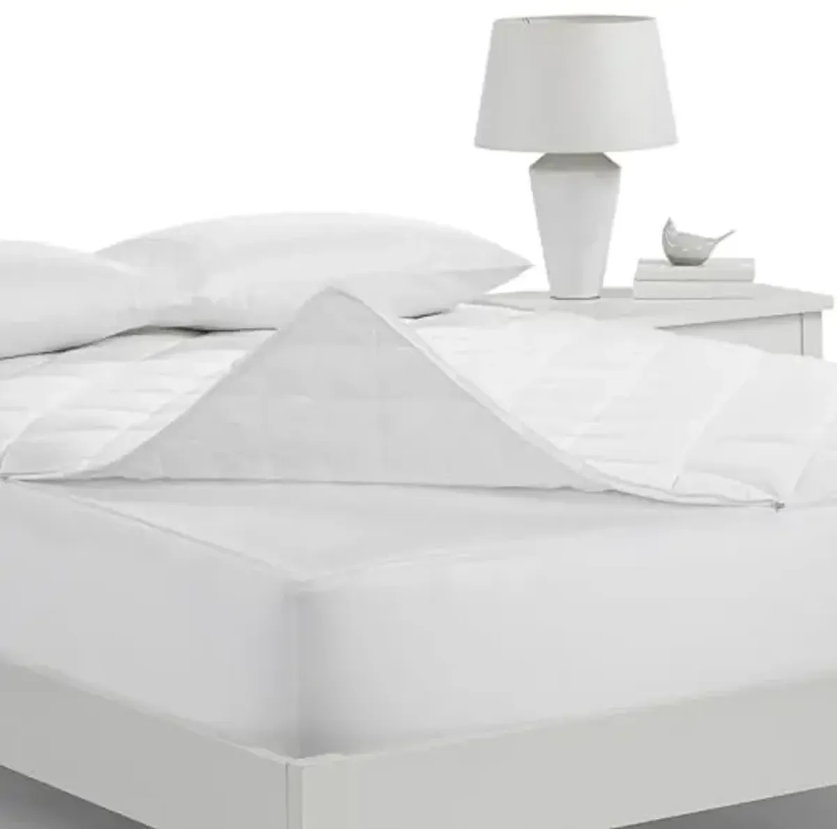 Serta Air Dry Extra Comfort Plus 100% Cotton Fabric Quilted Mattress Pad, Cooling and Breathable Mattress Cover, Moisture Wicking Protection with 18" Deep Pocket, Queen, White