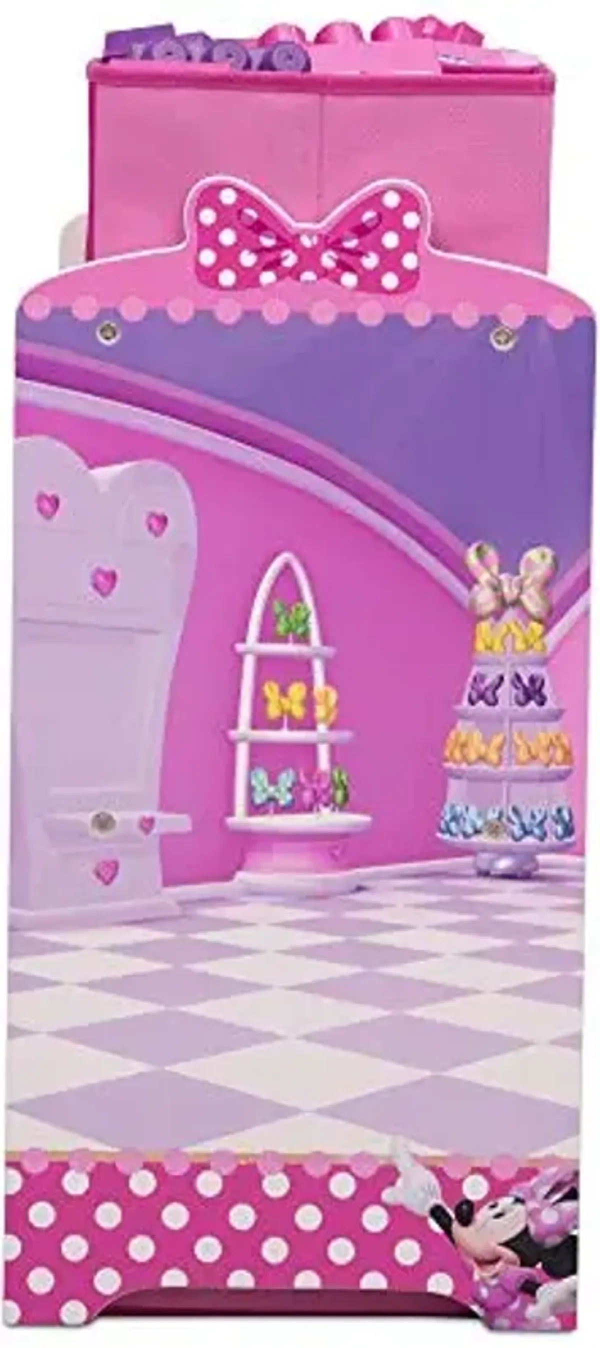 Delta Children Disney Minnie Mouse 6 Bin Design and Store Toy Organizer