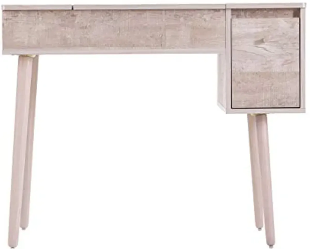 SEI Furniture Harzen Vanity Desk, Graywashed