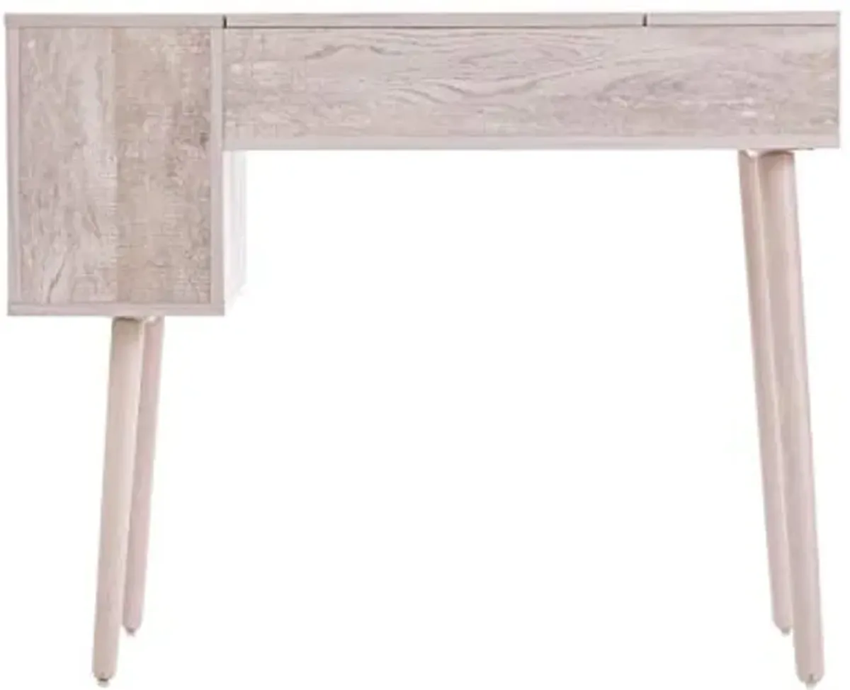 SEI Furniture Harzen Vanity Desk, Graywashed