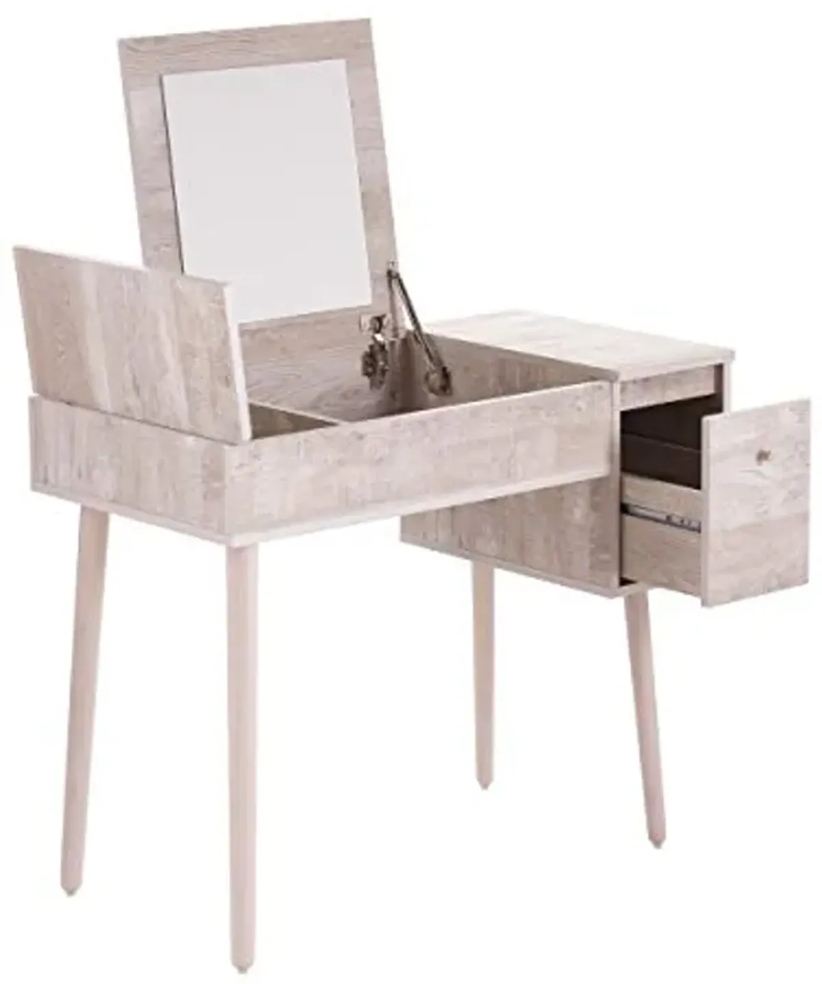 SEI Furniture Harzen Vanity Desk, Graywashed