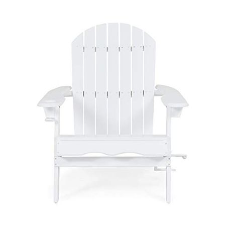Christopher Knight Home Darlene Outdoor Acacia Wood Folding Adirondack Chair, White