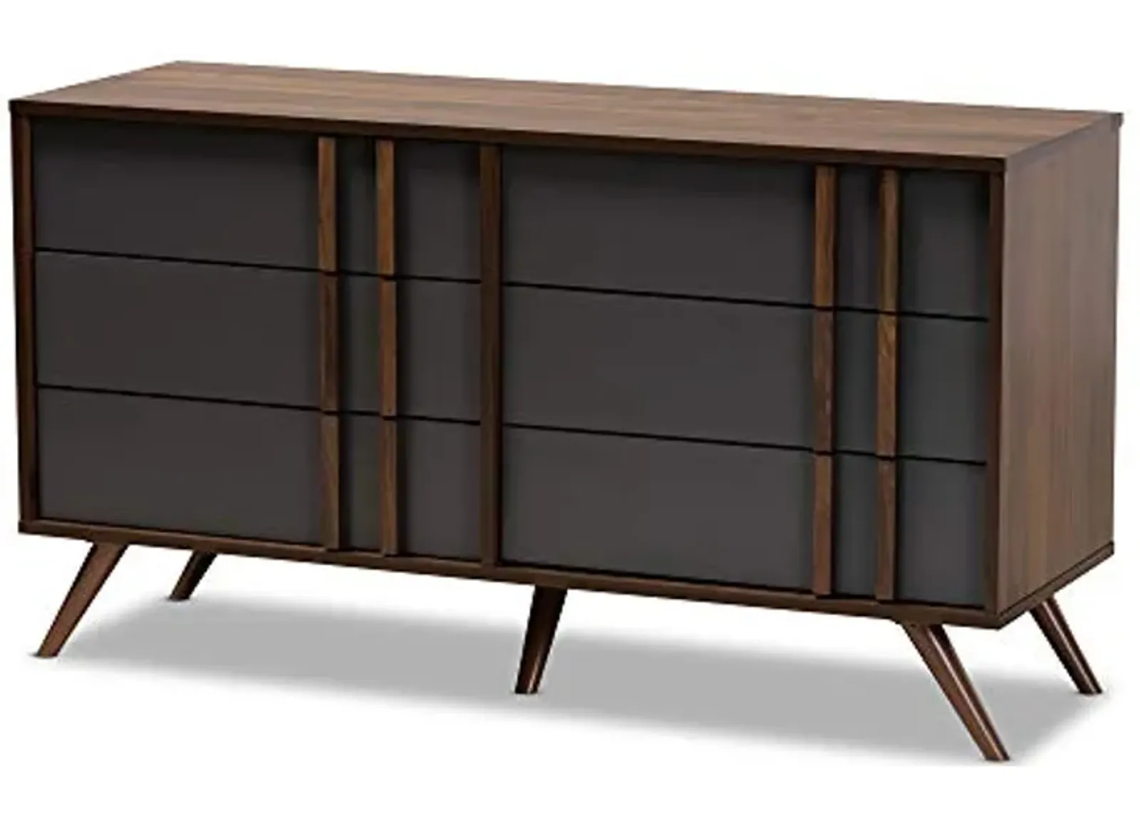 Baxton Studio Dressers, Grey/Walnut