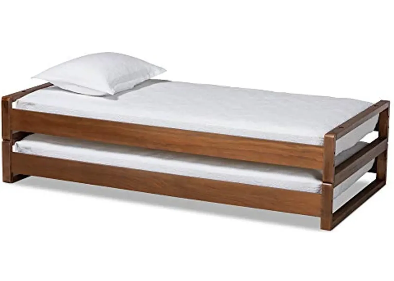 Baxton Studio Bed Frames, Twin/King, Walnut